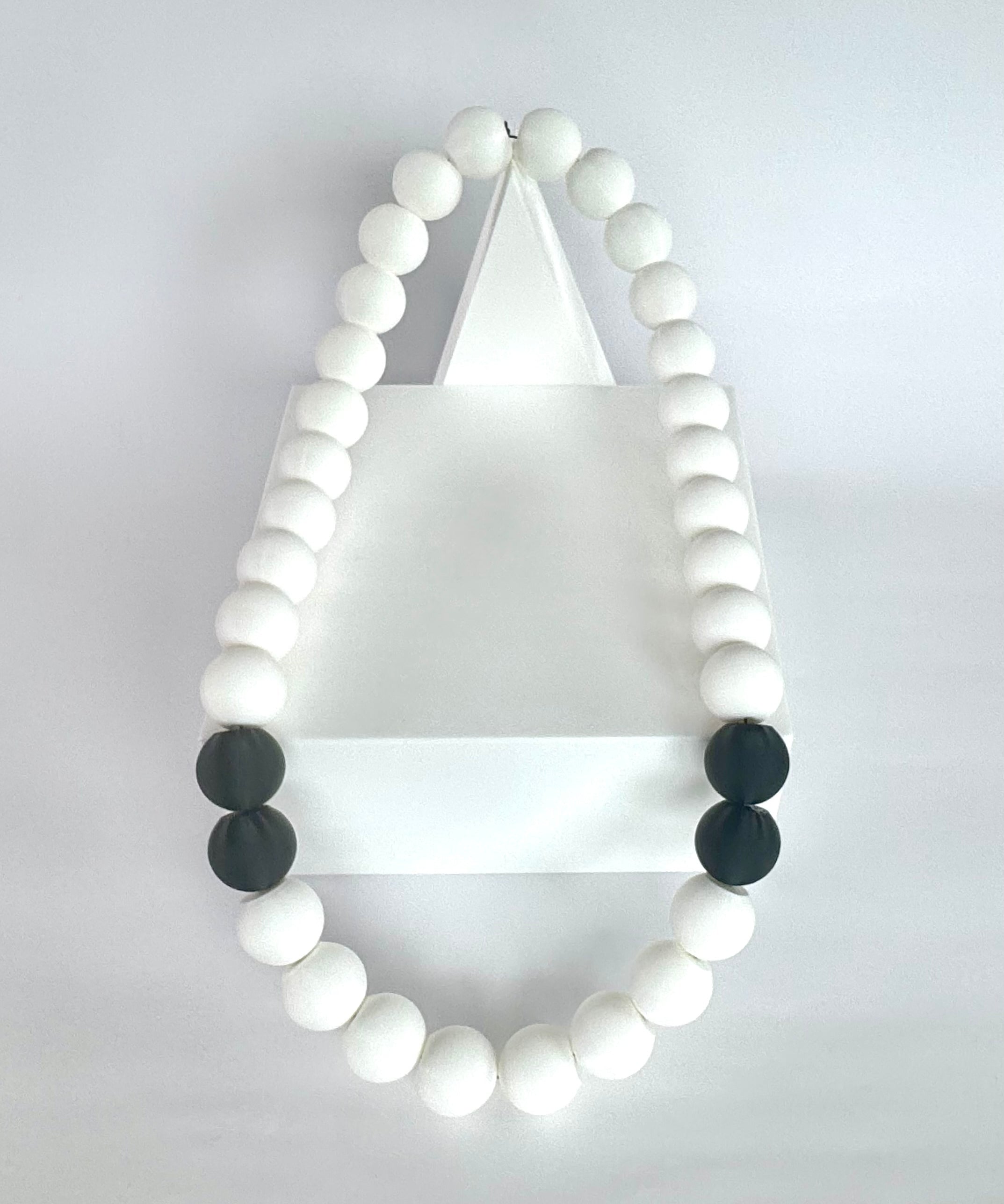 White + Black Stripes Bubble Chain