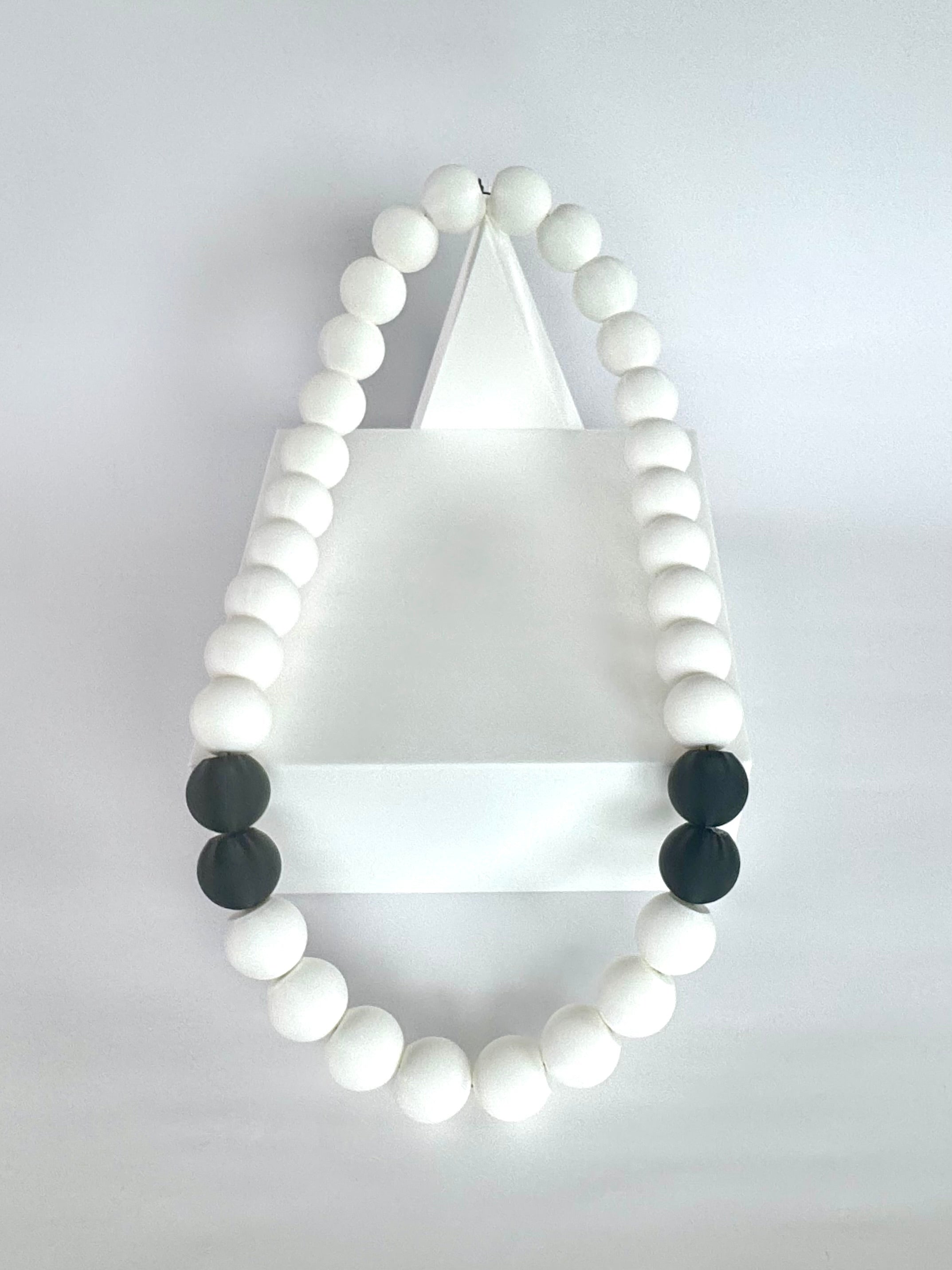 White + Black Stripes Bubble Chain
